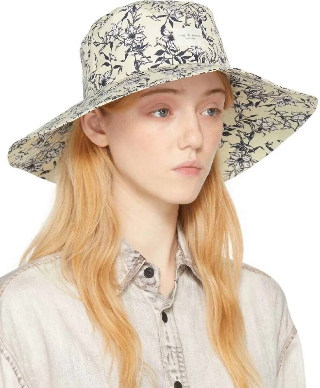 Addison Cruise Hat In Yellow Floral