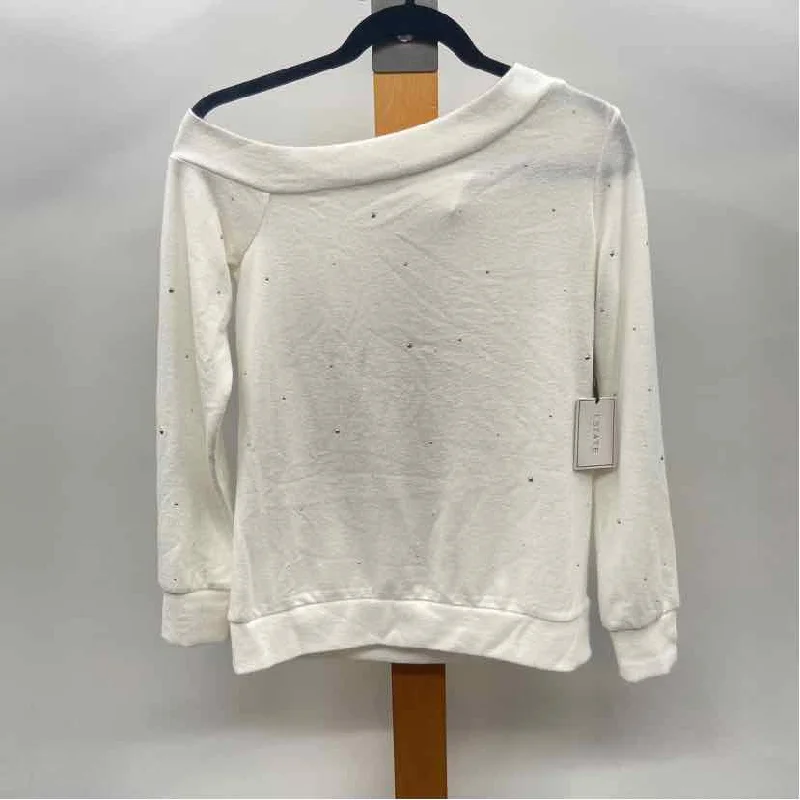 1 State Women's Size XS White Gems Long Sleeve Shirt