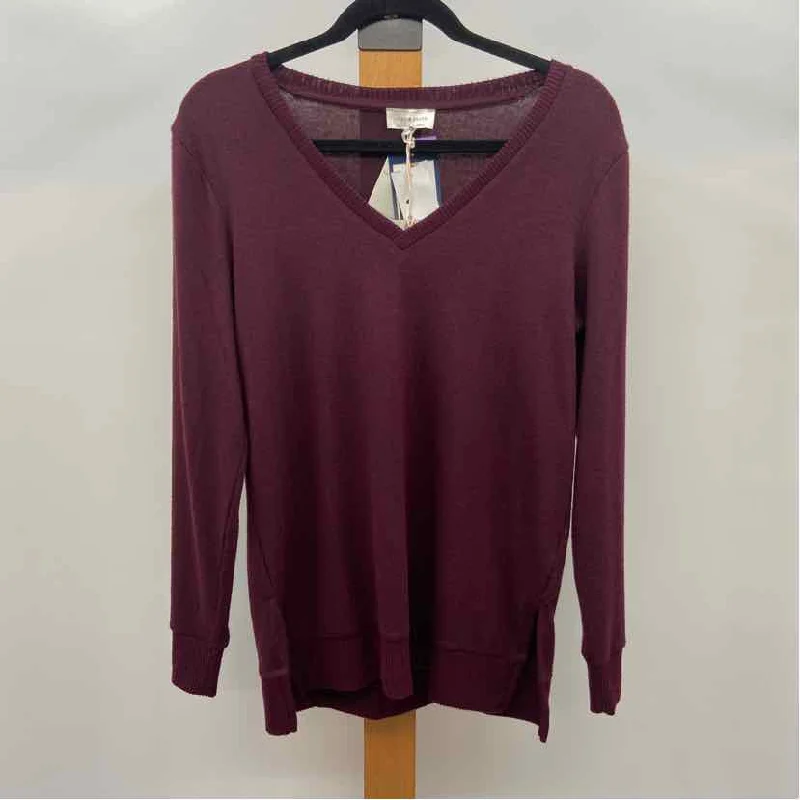 Lucky Brand Women's Size XS maroon Solid Sweater