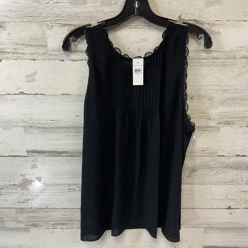 Top Sleeveless By Ann Taylor In Black, Size: Xl