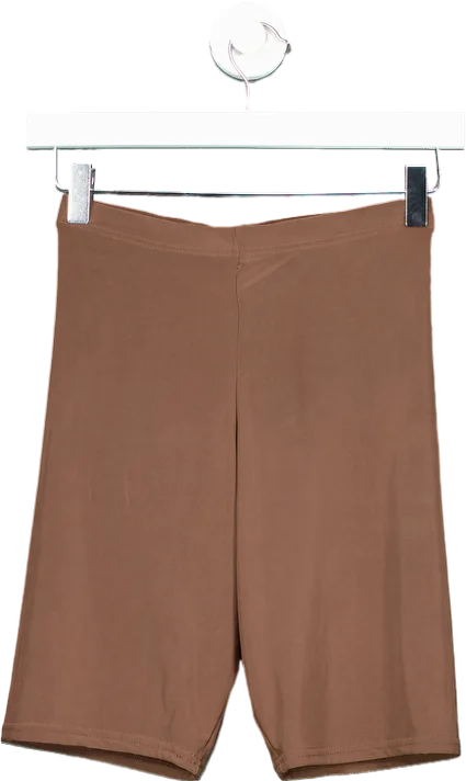 PrettyLittleThing Brown Cycling Shorts UK 4