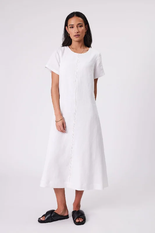 Marlow Sicily Linen Dress - White