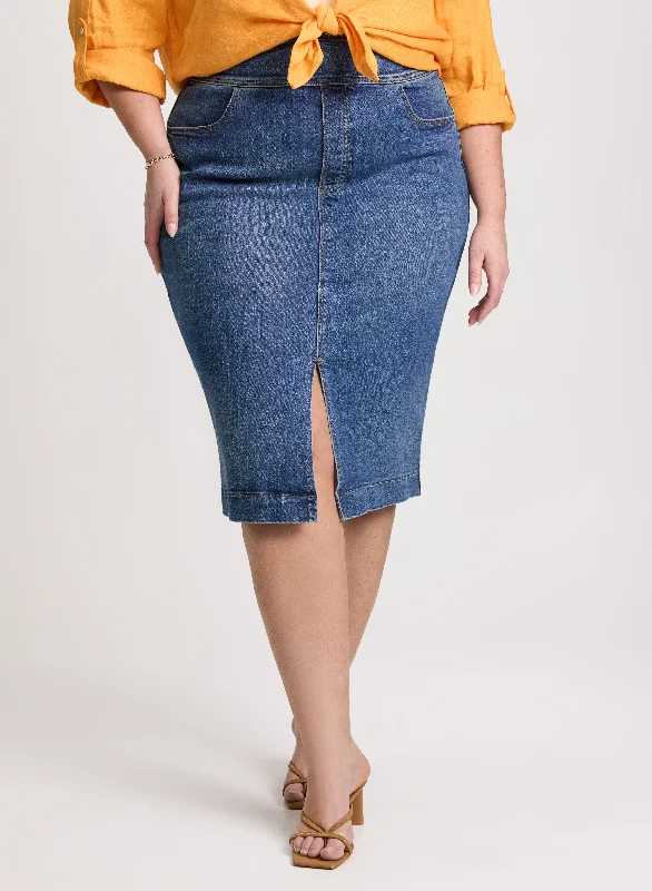 Denim Pencil Skirt