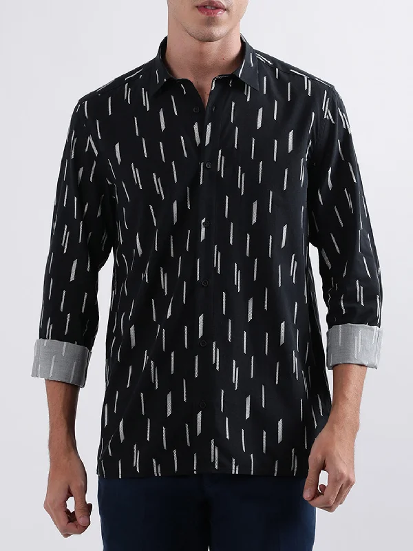 Antony Morato Black Self Regular Fit Shirt