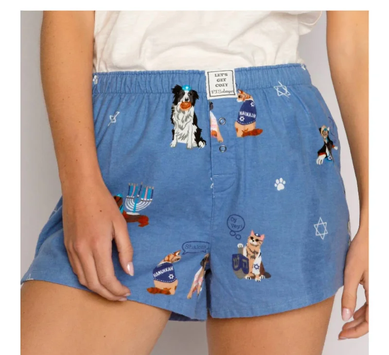 Hannukah Shorts In Blue