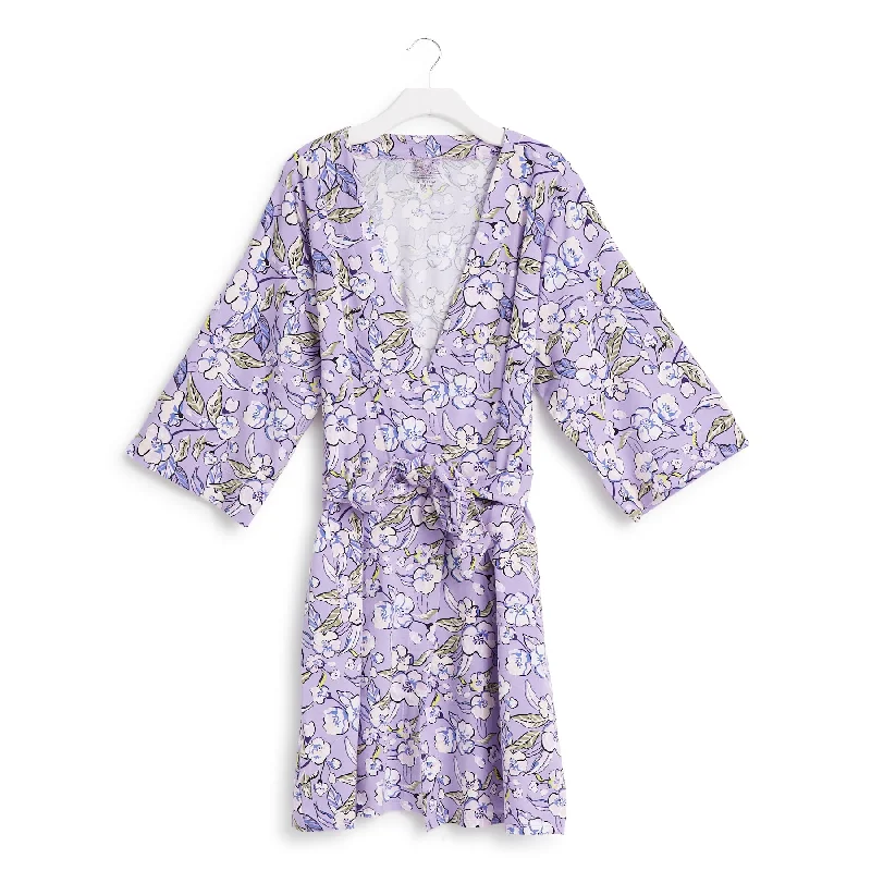 Outlet Cotton Blend Knit Robe