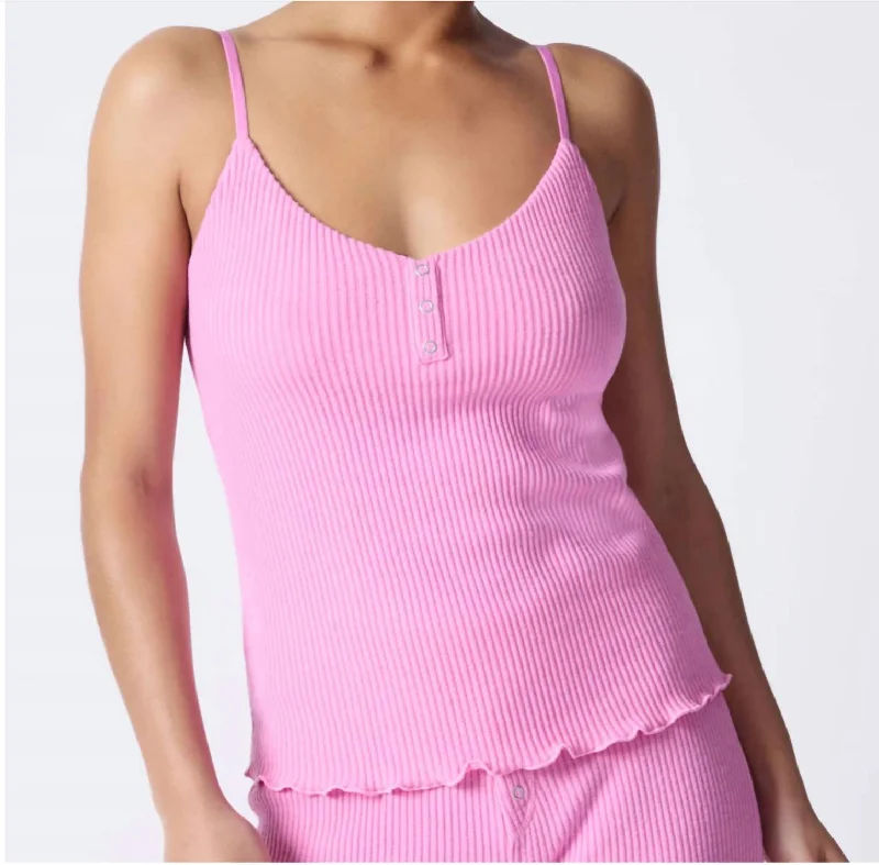 Reloved Rib Camisole In Pink Rose