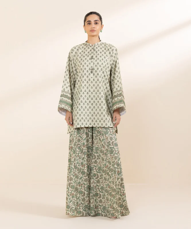 2 Piece - Printed Cotton Viscose Suit