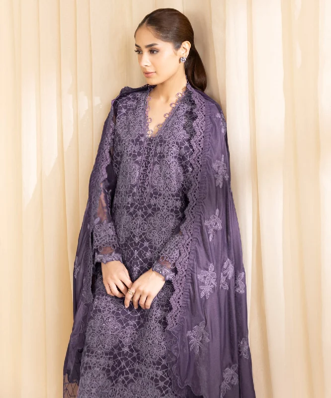 3 Piece -  Embroidered Organza Suit