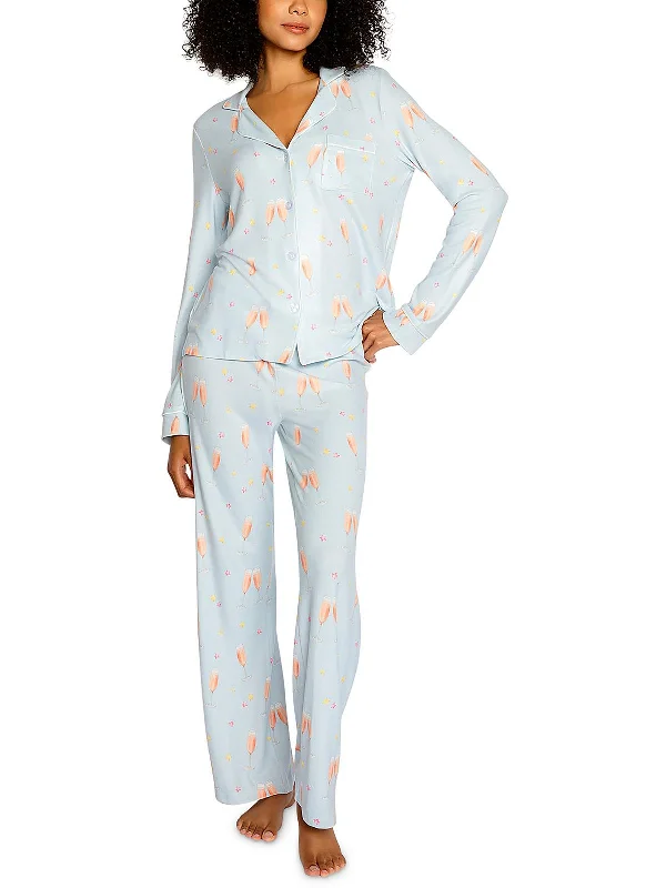 Wake Me For Rose Womens Printed 2PC Pant Set