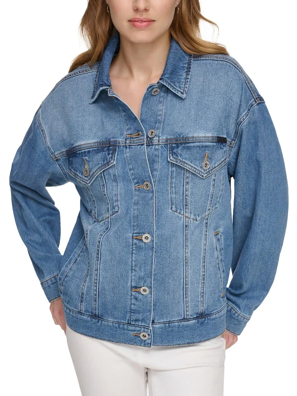 Womens Trucker Oversized Denim Jacket