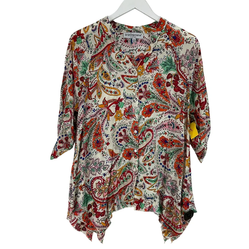 Top Long Sleeve By Grand And Greene In Multi-colored, Size: M