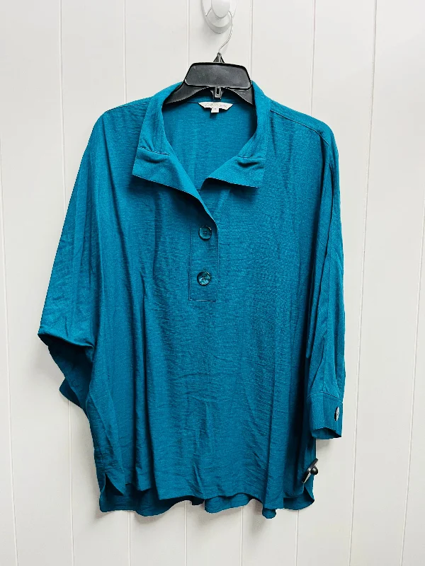 Top Long Sleeve By John Mark In Blue, Size: Xl