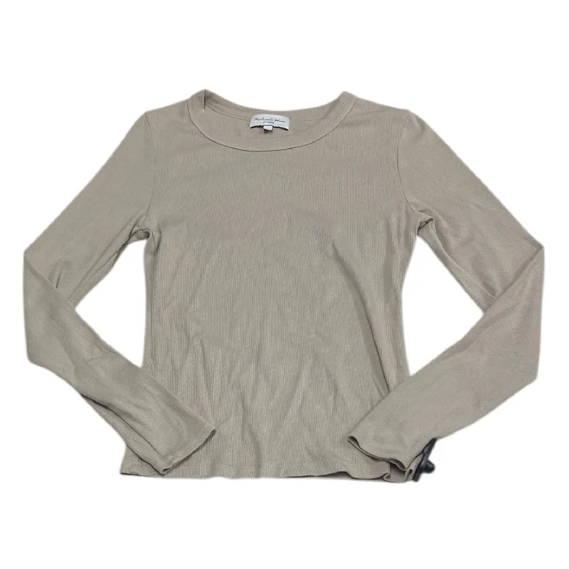 Top Long Sleeve By Michael Stars In Beige, Size: S