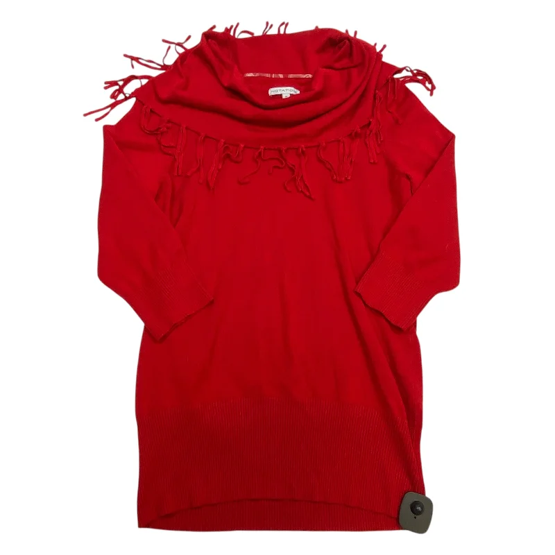 Top Long Sleeve By Notations In Red, Size: M