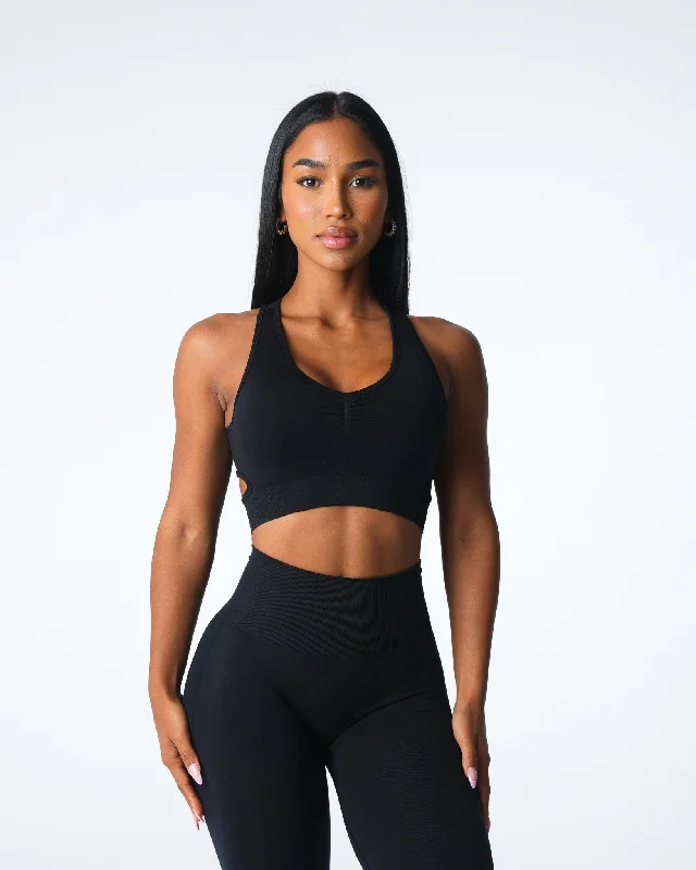 Black Rise Seamless Bra