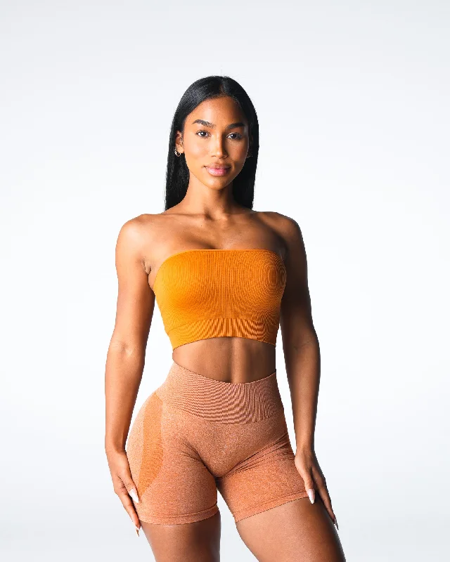 Terracotta Conquer Ribbed Seamless Bra