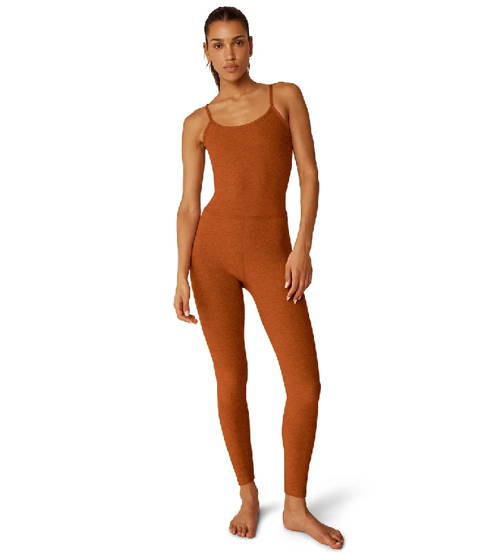 Beyond Yoga Spacedye Uplevel Midi Jumpsuit Warm Clay Heather