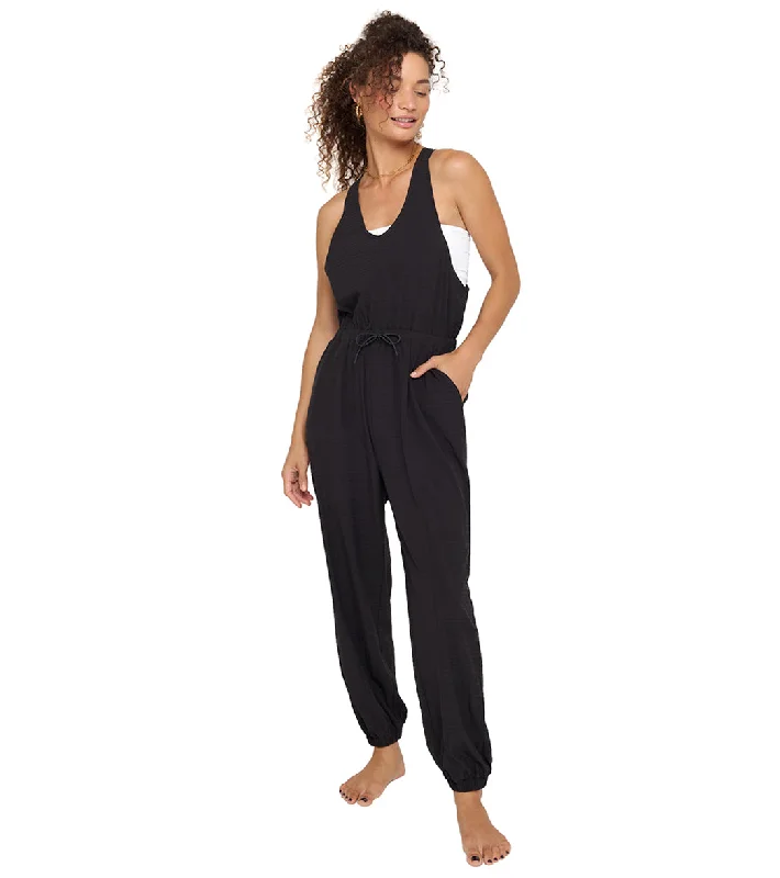 Spiritual Gangster Emmy Woven Jumpsuit Black