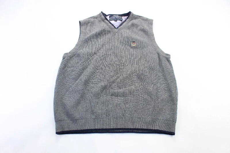 Tommy Hilfiger Embroidered Logo Grey Vest