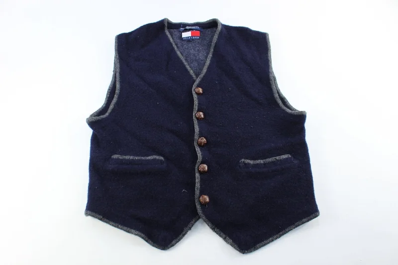 Tommy Hilfiger Navy Blue Wool Vest